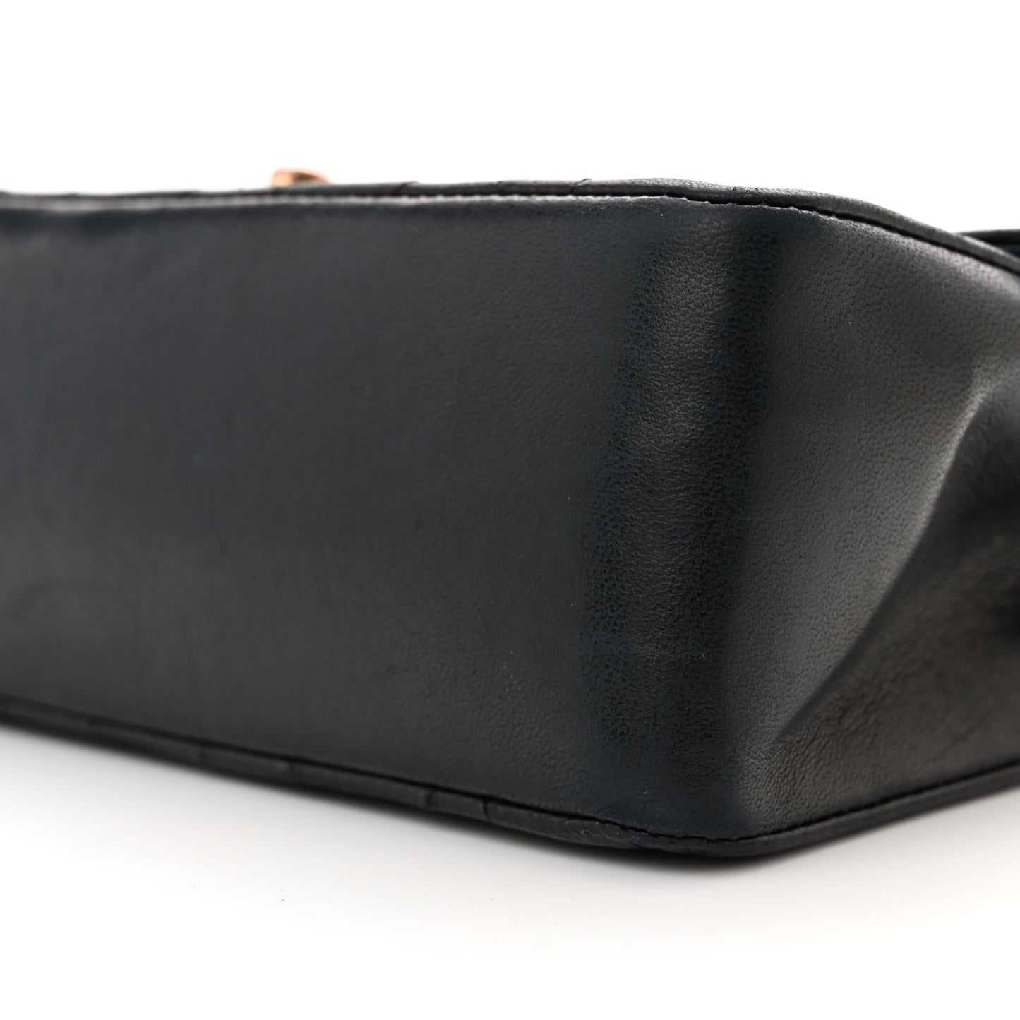 Lambskin Quilted Small Single Flap Black