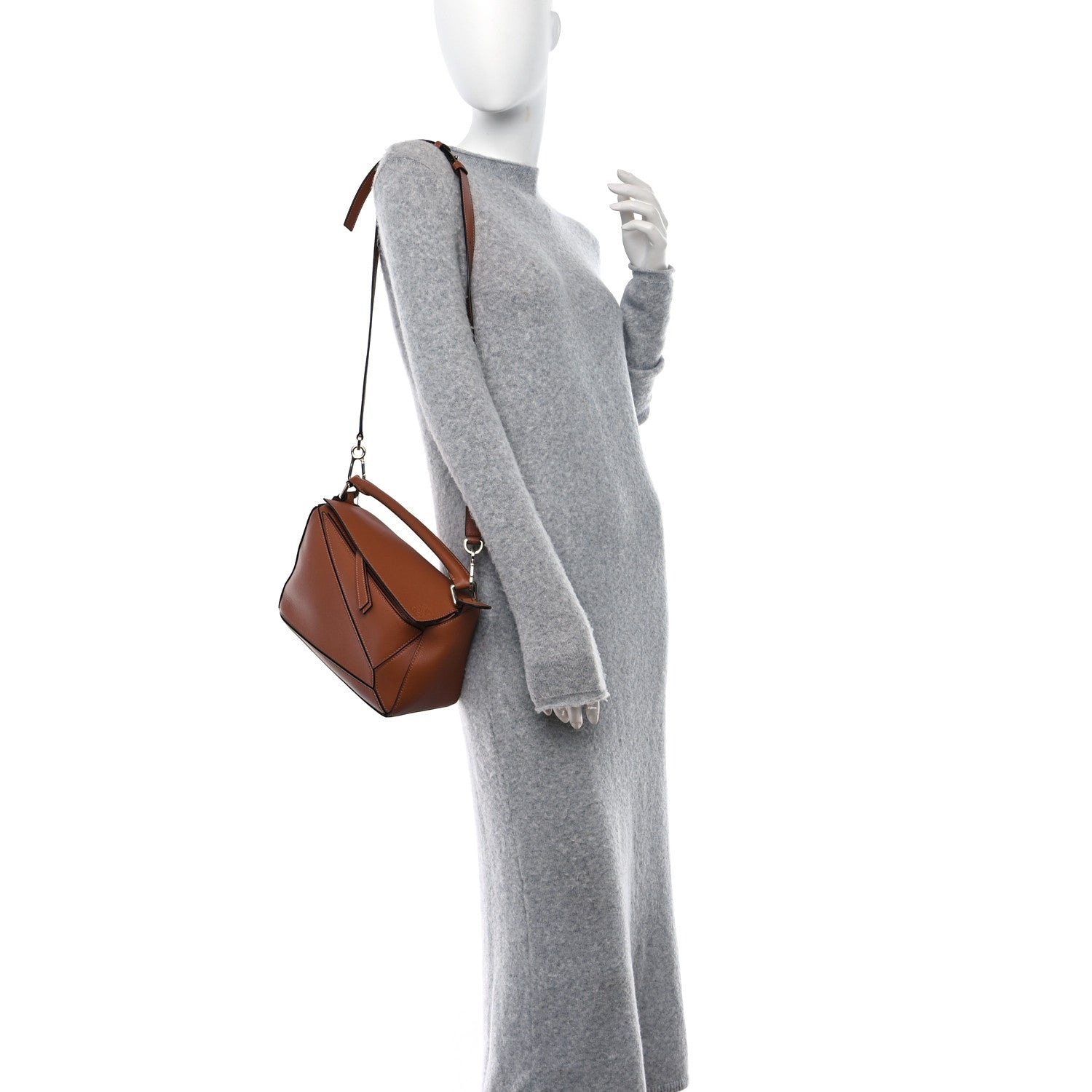 Loewe Calfskin Small Puzzle Bag Tan 2 of 8