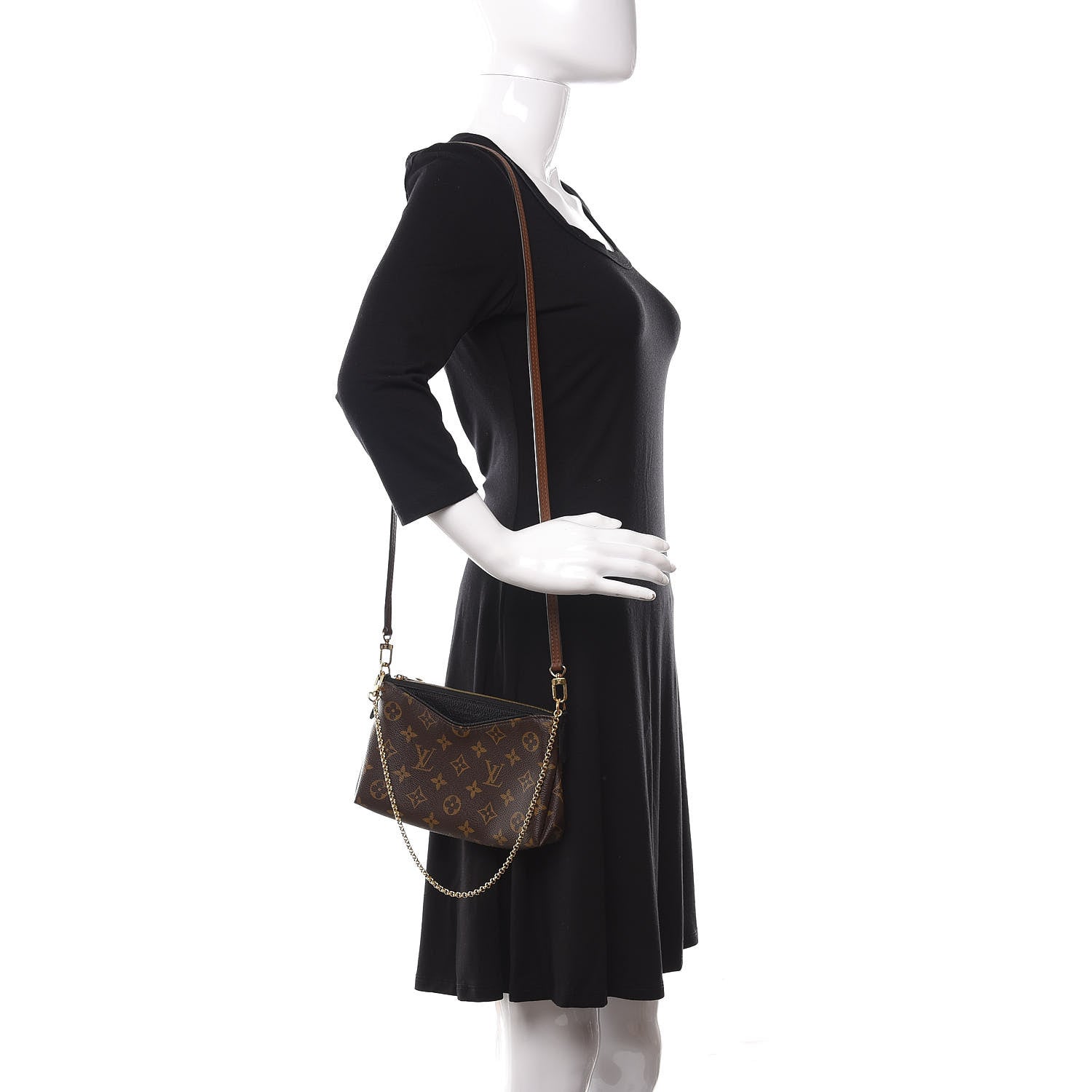 Louis Vuitton Monogram Pallas Clutch Black 2 of 11