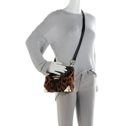 Alexander Wang Leopard Calf hair Small Marion Black Silver Hardware 2 of 7