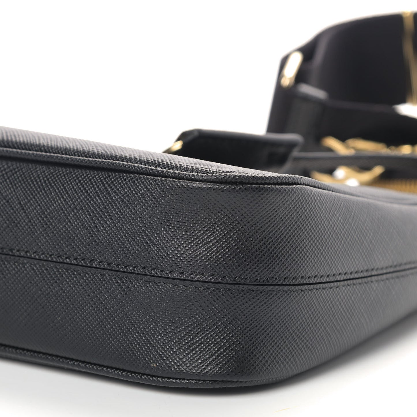 Saffiano Lux Re-Edition 2005 Shoulder Bag Black