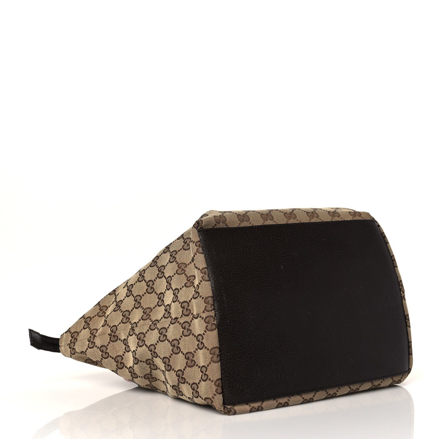 Gucci GG Monogram Medium Web Handle Bucket Tote Dark Brown 5 of 11