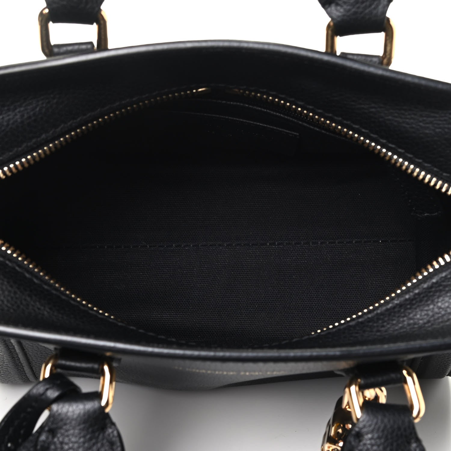 Alexander McQueen Pebbled Calfskin Mini Padlock Tote Black 6 of 10