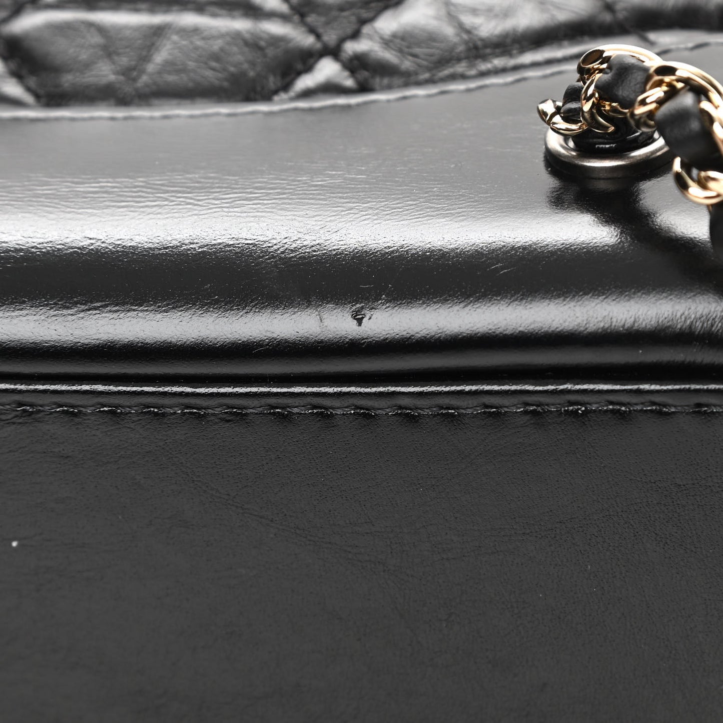 Aged Calfskin Quilted Small Gabrielle Backpack Black