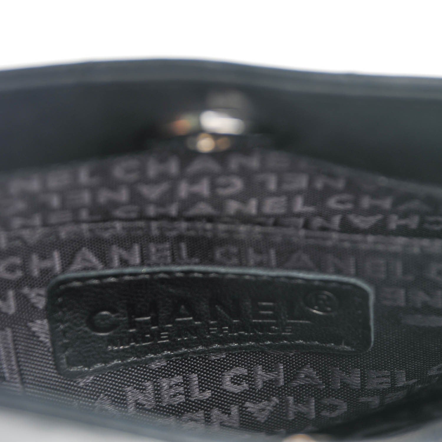 Chanel Lambskin Square Stitched Chain Fringe Crossbody Black 7 of 7