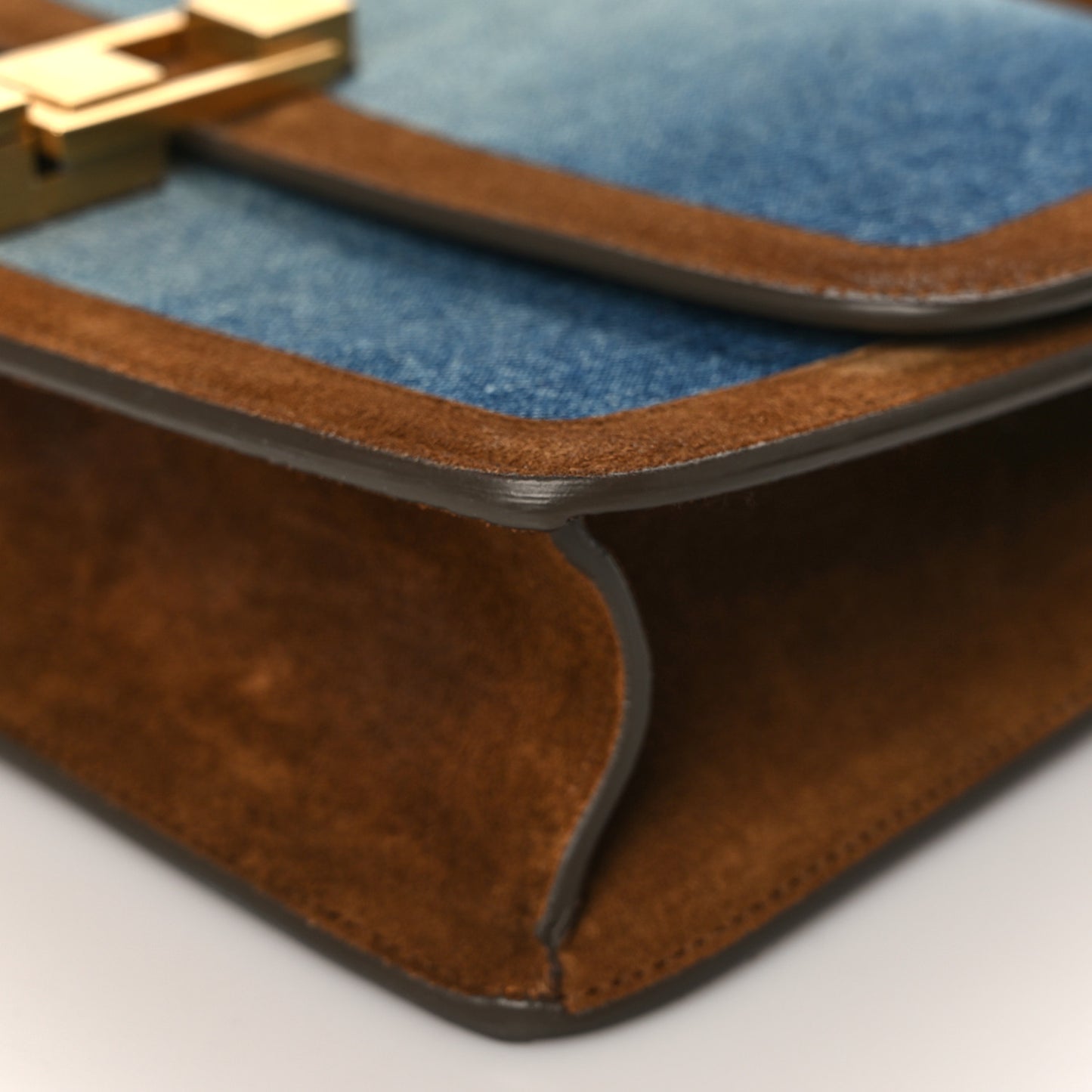 Denim Carre Satchel Dusty Blue Dark Land