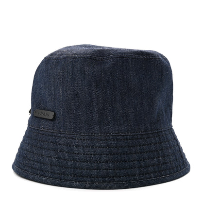 Prada Denim Re-Nylon Reversible M Bucket Hat Blue Black 4 of 11