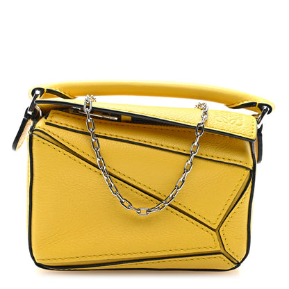 Loewe Calfskin Nano Puzzle Bag Yellow 1 of 9
