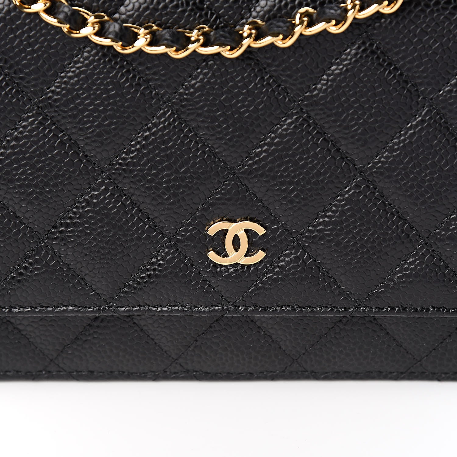 Chanel Caviar Quilted Wallet On Chain WOC Black 11 of 12