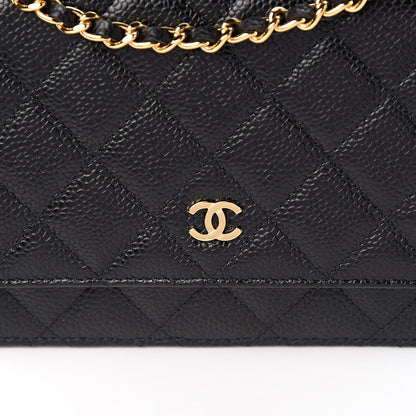 Chanel Caviar Quilted Wallet On Chain WOC Black 11 of 12