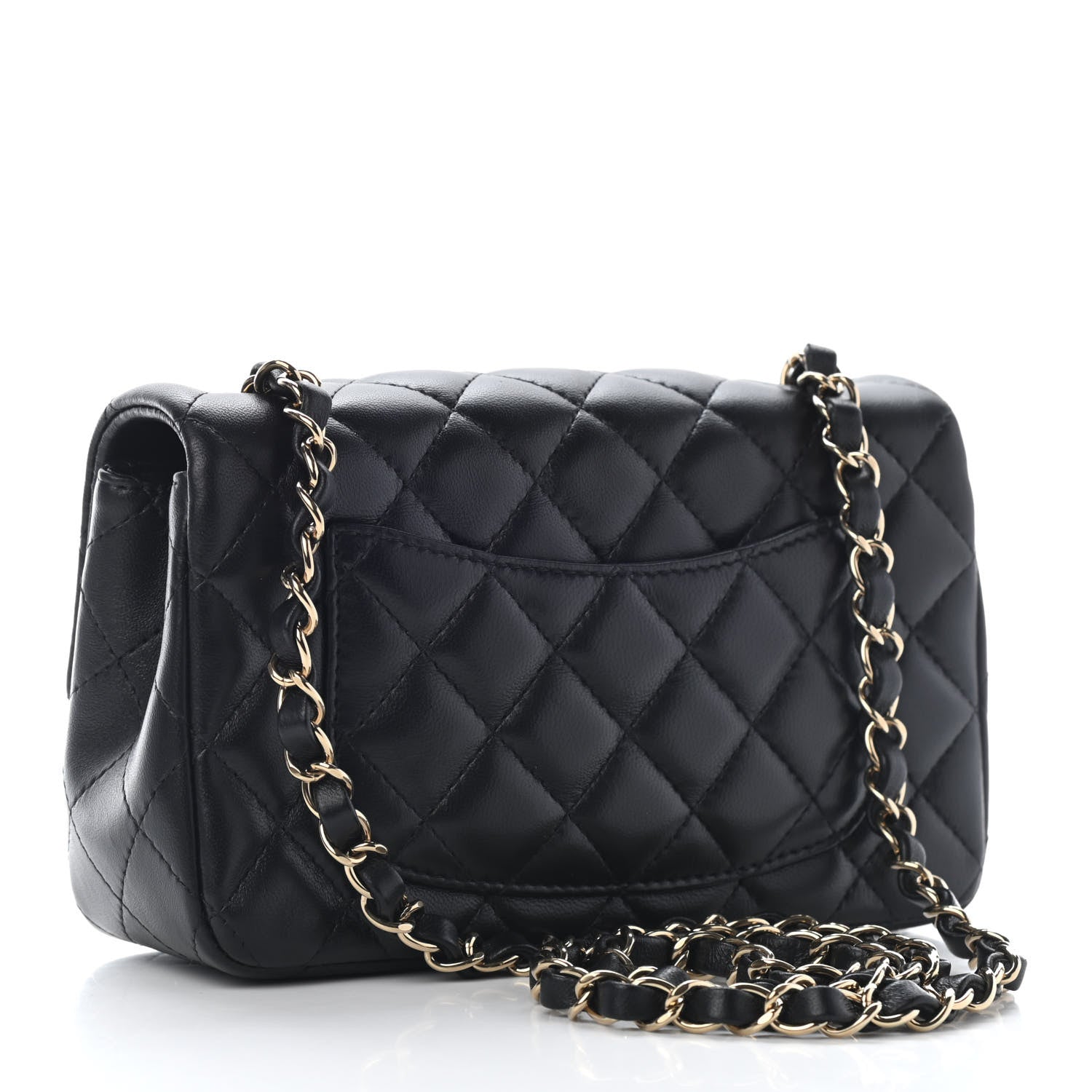 Chanel Lambskin Quilted Mini Rectangular Flap Black 3 of 9