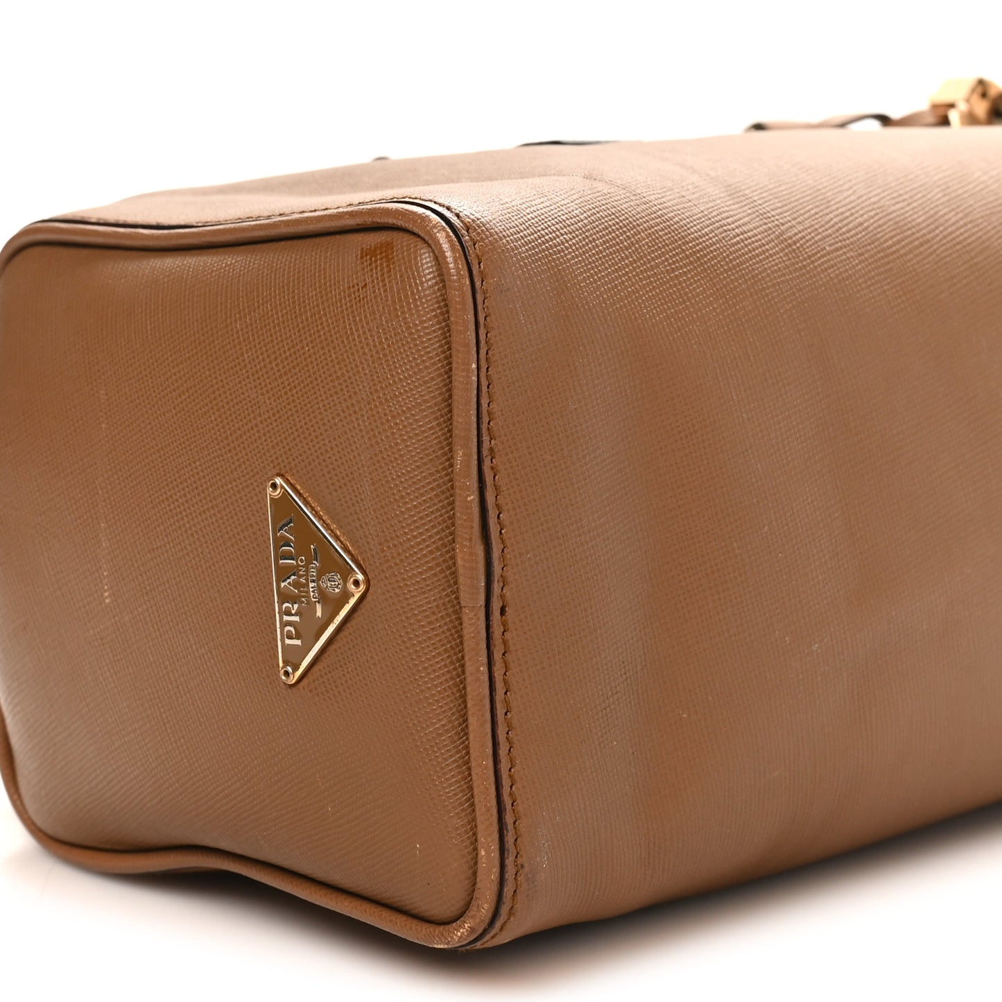 Saffiano Rectangular Shoulder Bag Brown