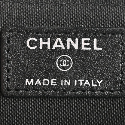 Chanel Lambskin Camellia Embossed Key Holder Case Black 6 of 13