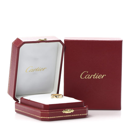 Cartier 18K Yellow Gold Diamond 4mm LOVE Wedding Band Ring 49 4.75 5 of 6