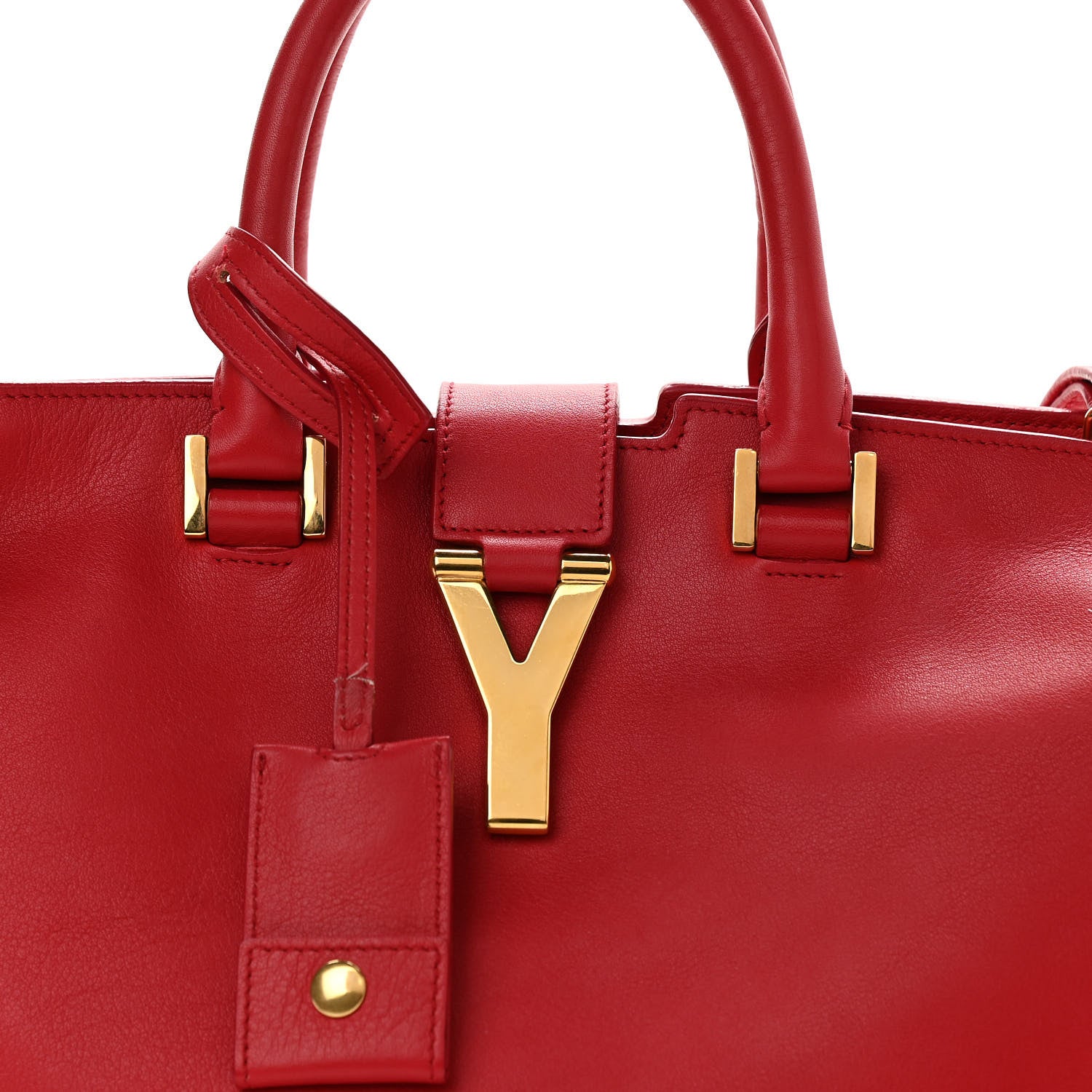 Saint Laurent Calfskin Small Classic Y Cabas Red 7 of 19