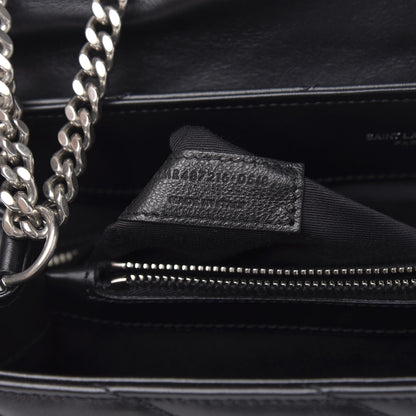 Saint Laurent Calfskin Y Quilted Monogram Medium Loulou Chain Satchel Black 7 of 11