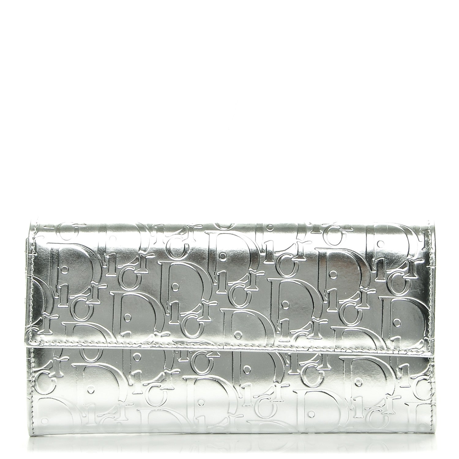 Christian Dior Patent Ultimate Wallet Argent 1 of 7