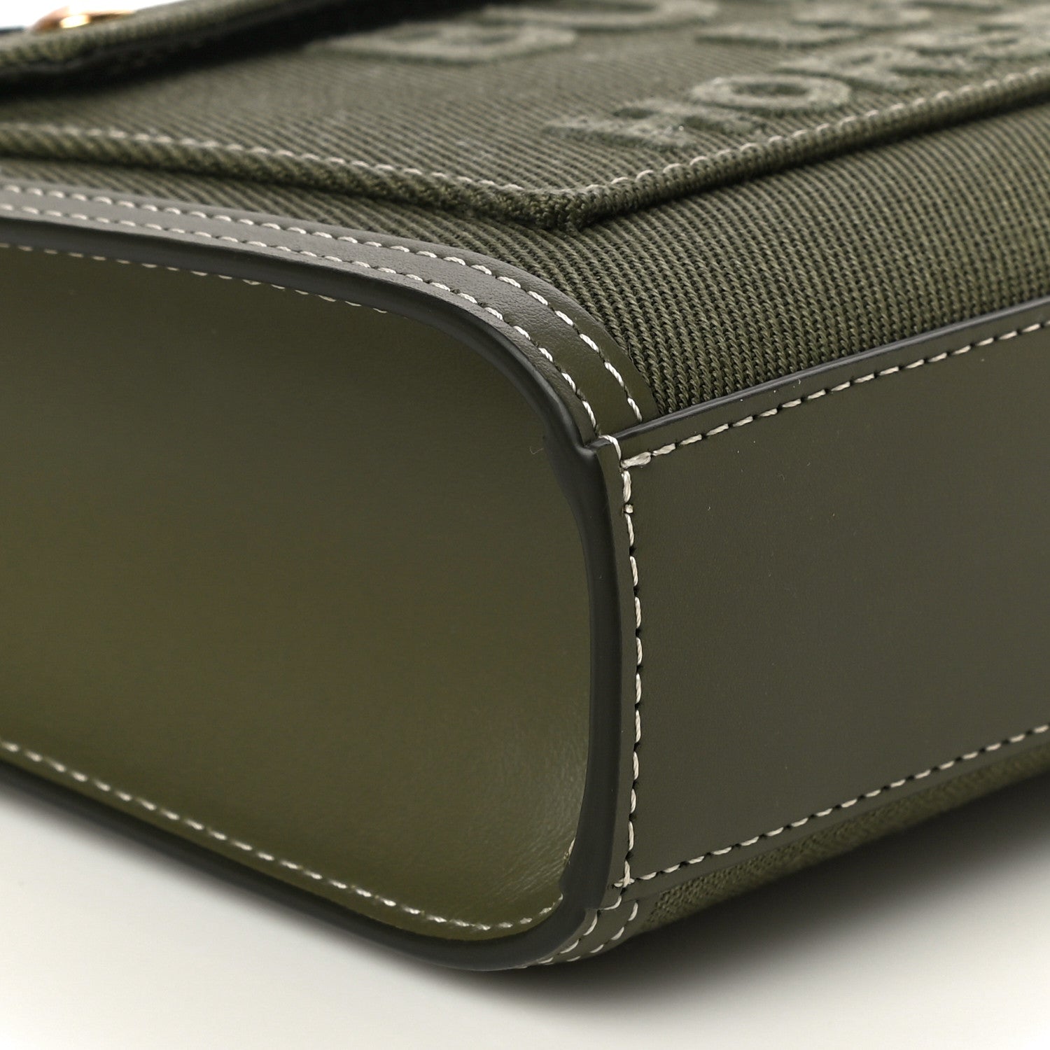 Burberry Canvas Calfskin Horseferry Print Mini Pocket Bag Dark Fern Green 8 of 10