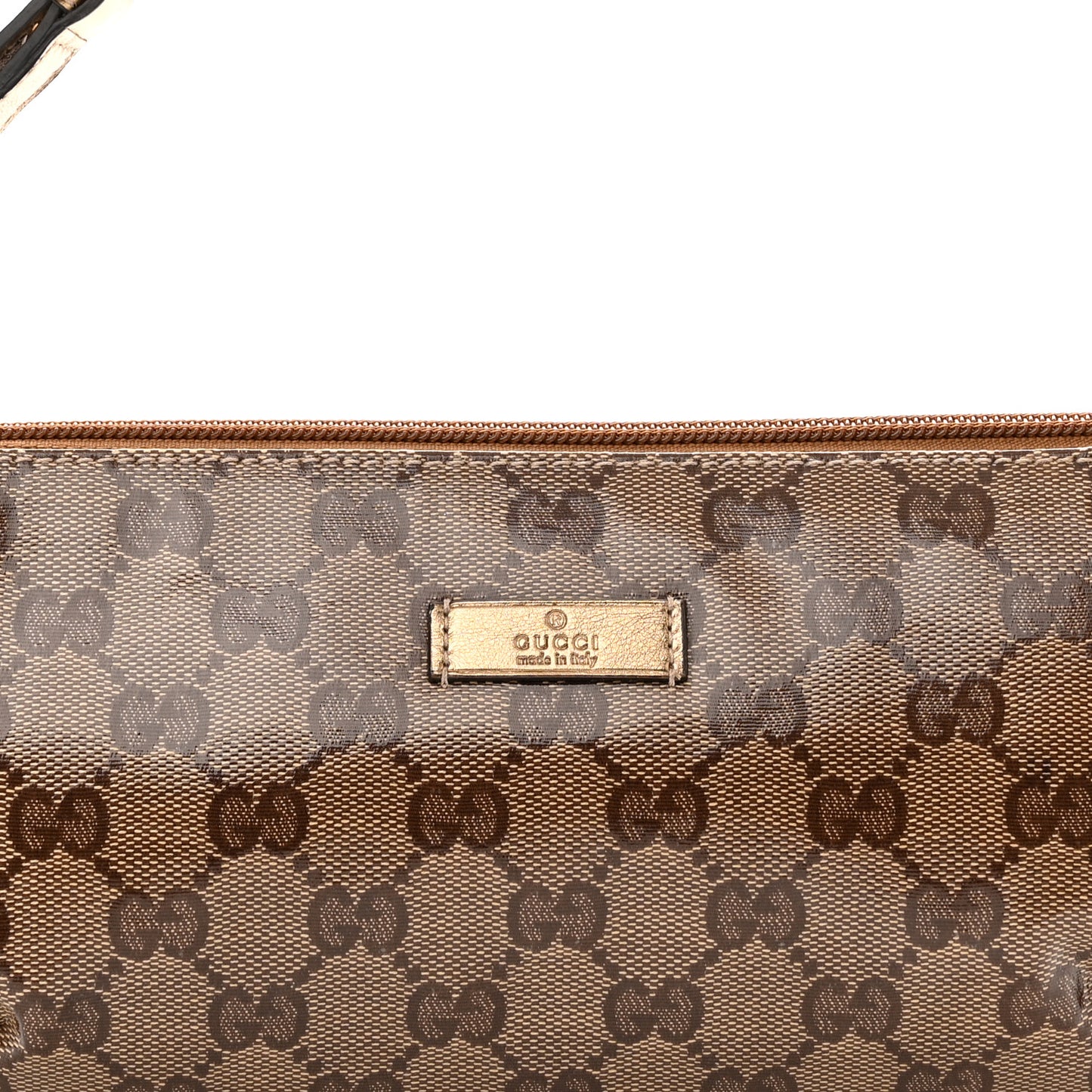 Crystal Monogram Pretty Boat Pochette Bronze
