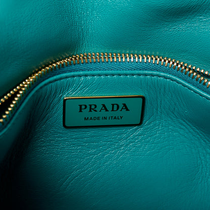 Prada Nappa Metal Quilted Small Patchwork System Flap Bag Pavone 6 of 10
