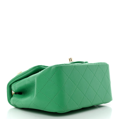 Chanel Lambskin Quilted Mini Square Flap Green 3 of 9