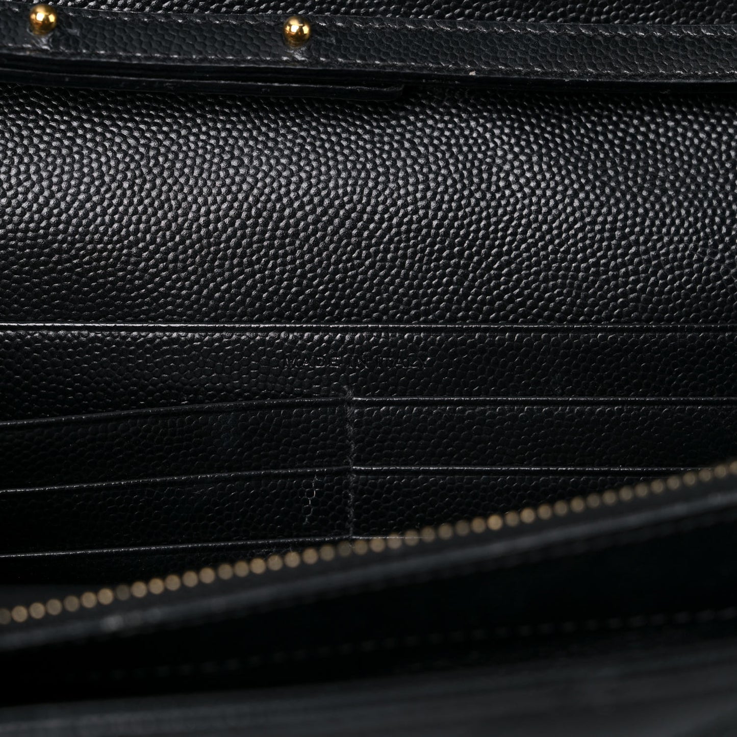 Grain De Poudre Matelasse Chevron Monogram Chain Wallet Black