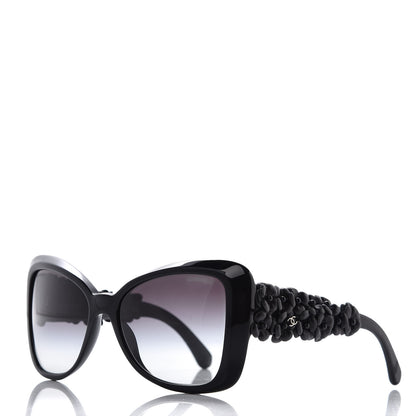Chanel Lambskin Camellia CC Sunglasses 5317-Q Black 1 of 7
