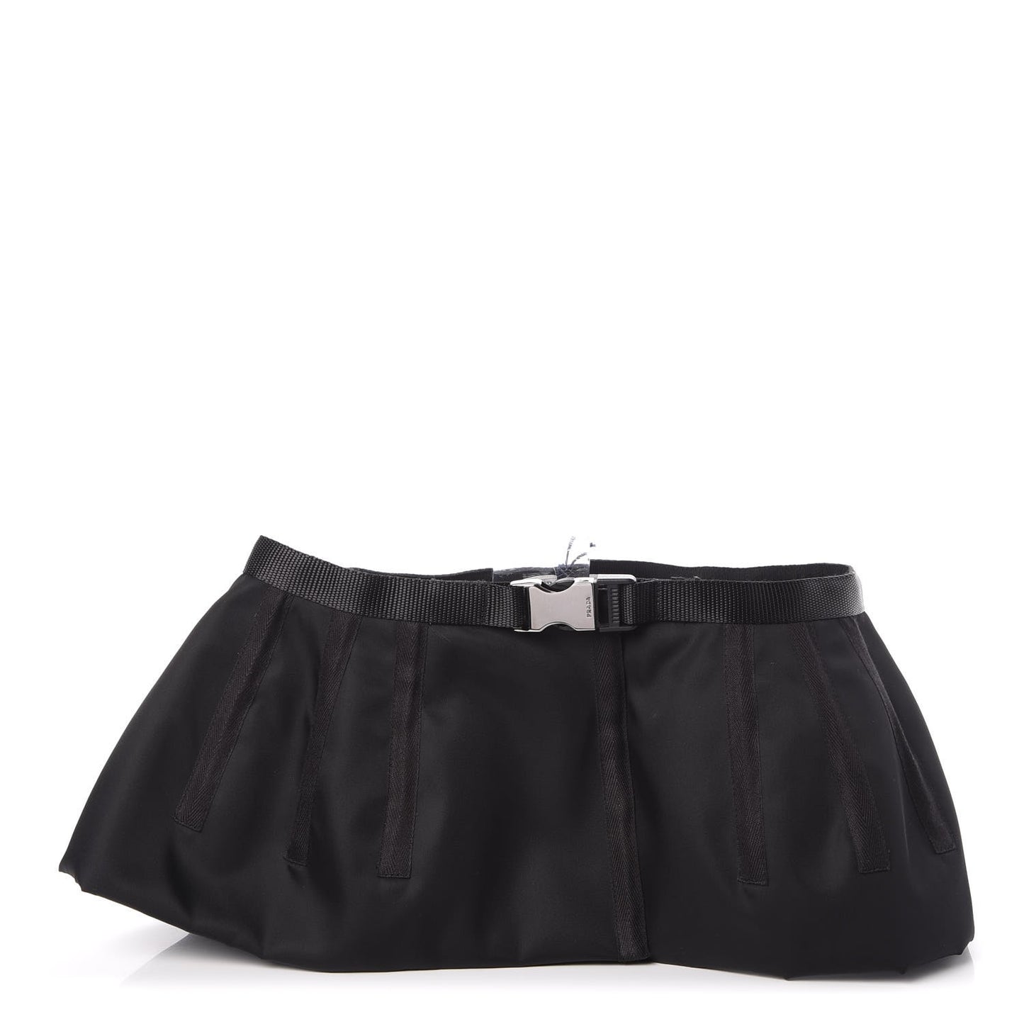 Tessuto Nylon Peplum Belt Nero Black