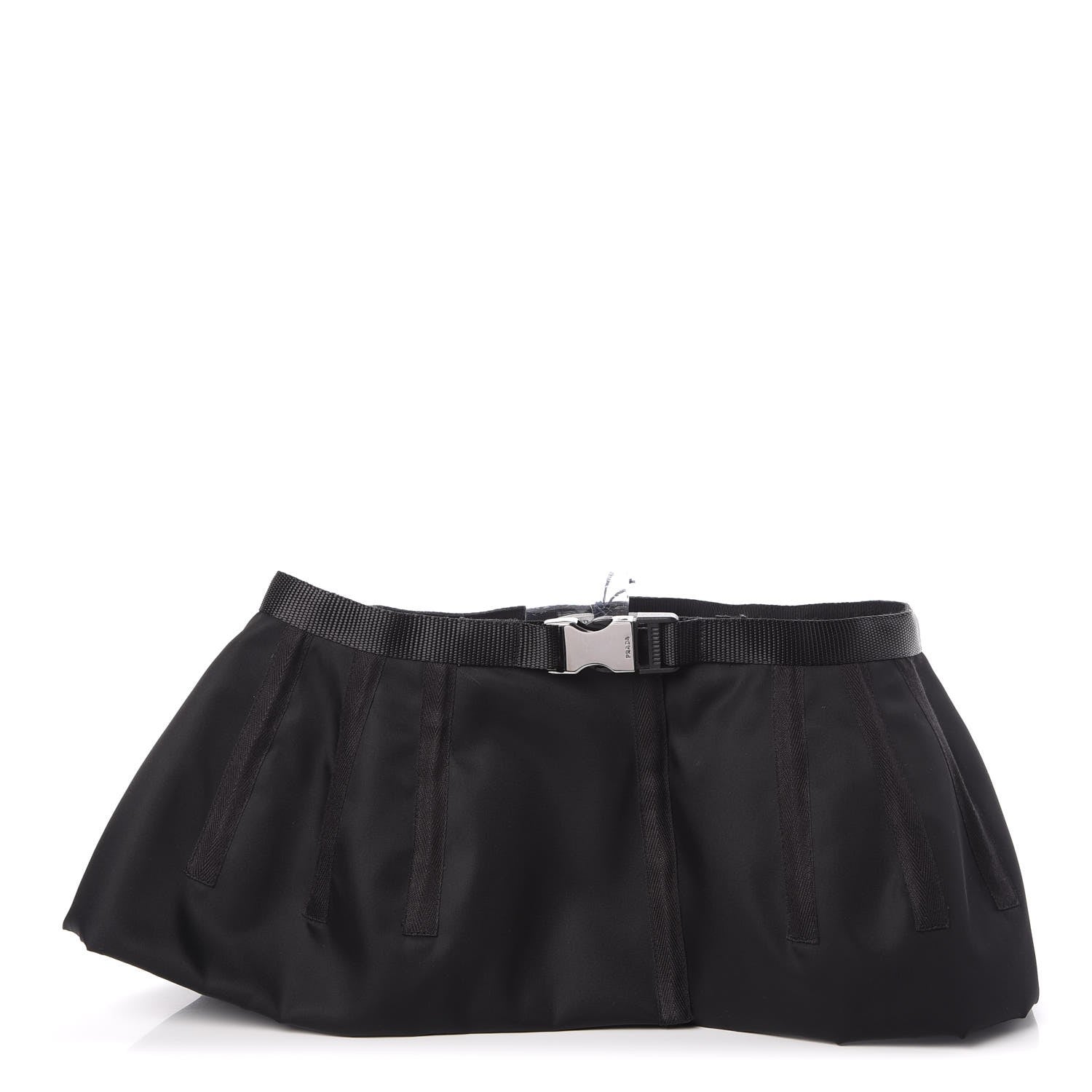 Prada Tessuto Nylon Peplum Belt Nero Black 1 of 13