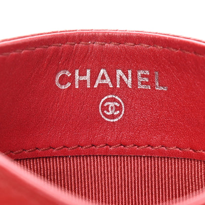 Chanel Caviar Quilted Card Holder Red 6 of 8