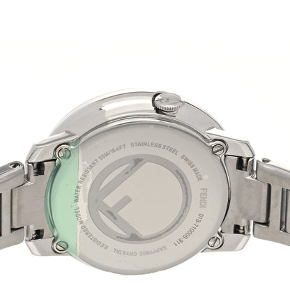 Fendi Stainless Steel Diamond 28mm Run Away Quartz Watch Black 4 of 5