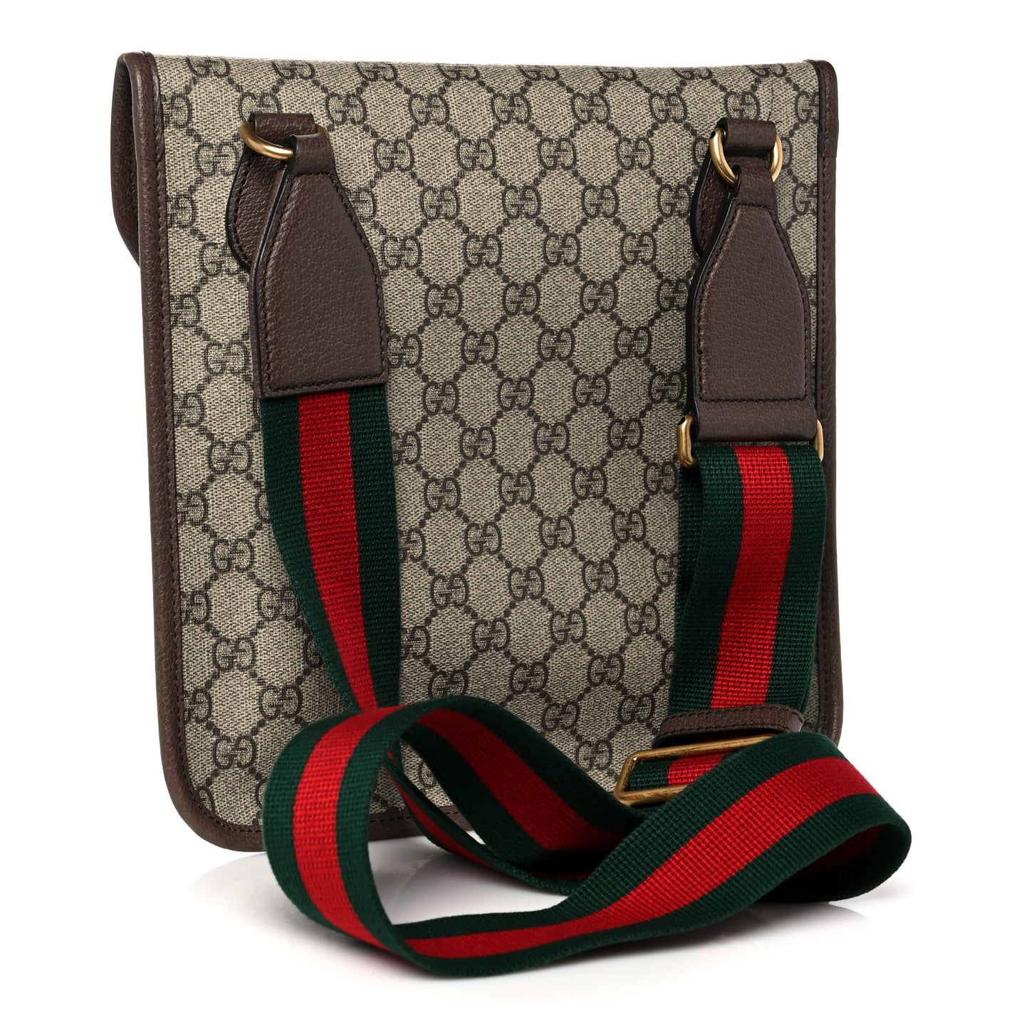 GG Supreme Monogram Web Medium Neo Vintage Flap Messenger Bag Beige New Acero