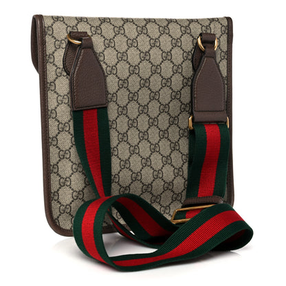 Gucci GG Supreme Monogram Web Medium Neo Vintage Flap Messenger Bag Beige New Acero 3 of 11