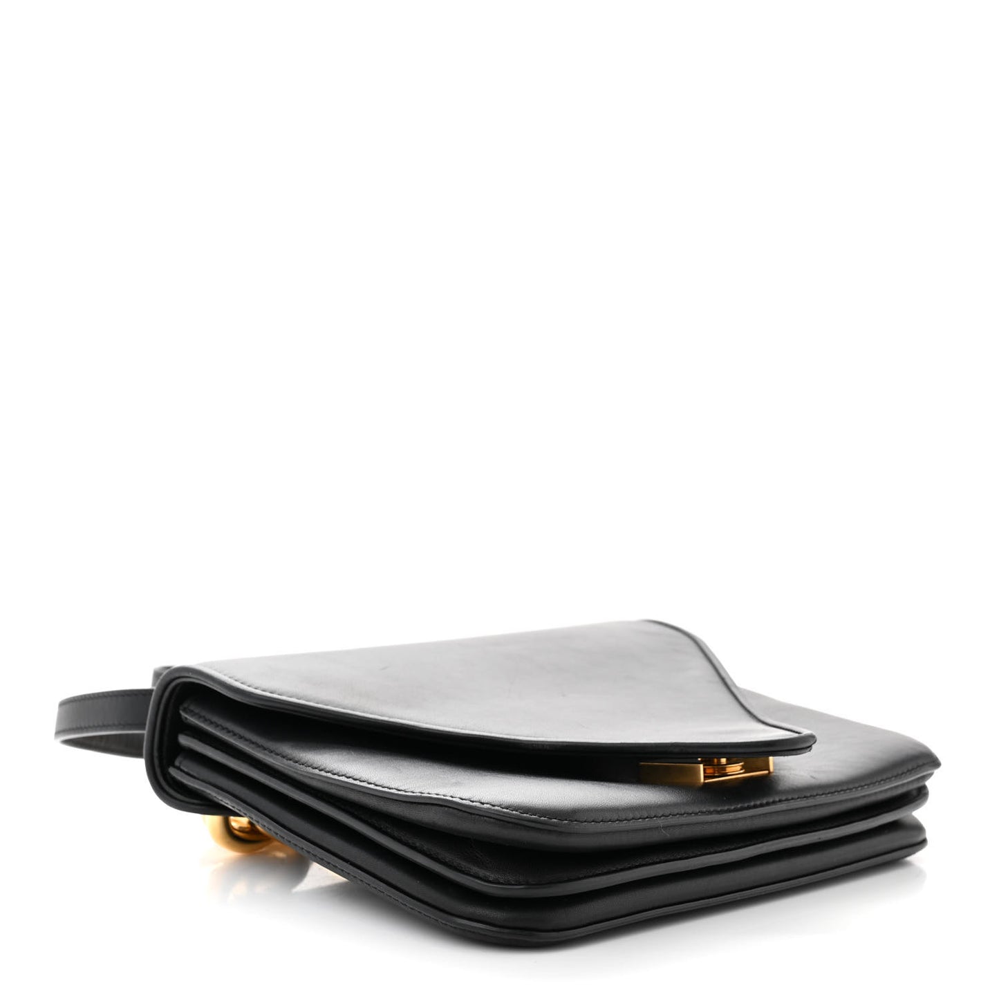 BOTTEGA VENETA Calfskin Mount Envelope Bag Black