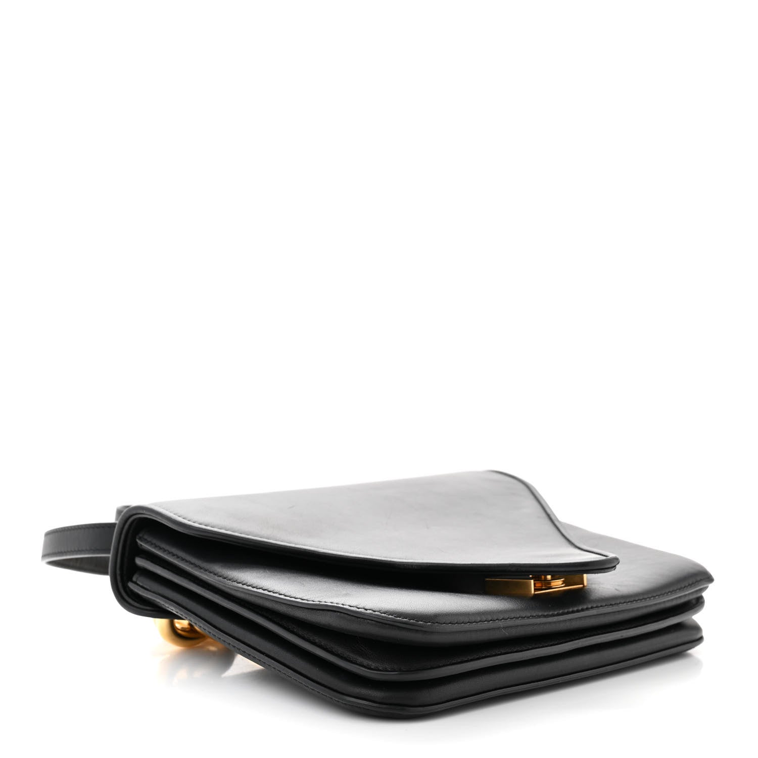 Bottega Veneta BOTTEGA VENETA Calfskin Mount Envelope Bag Black 4 of 9