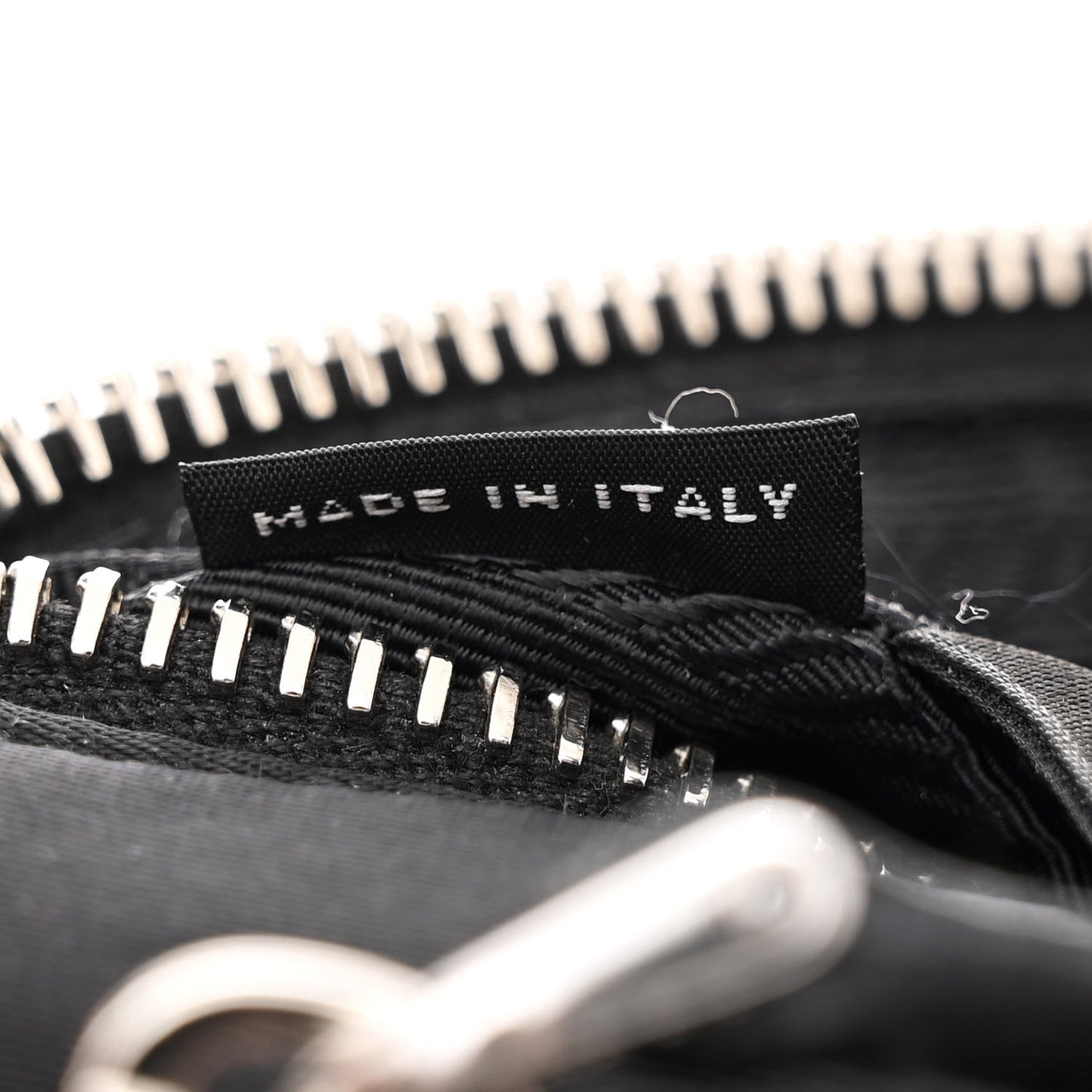 Re-Nylon Saffiano Double Pouch Shoulder Bag Black