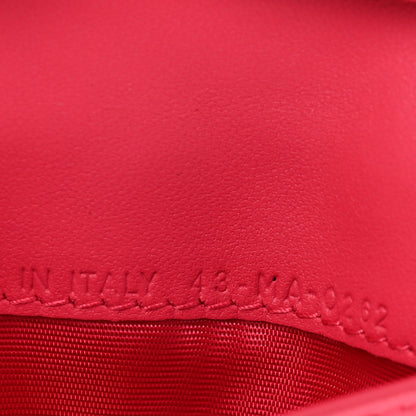 Christian Dior Lambskin Cannage Small Lady Dior Flap Card Holder Fuchsia 7 of 9