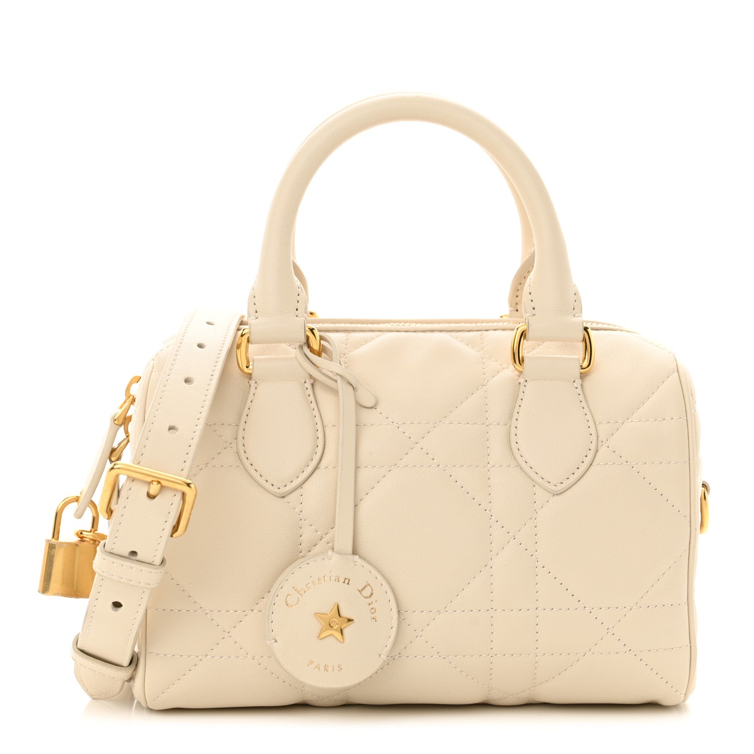 Christian Dior Calfskin Macrocannage Groove 20 Bag Dusty Ivory 1 of 13