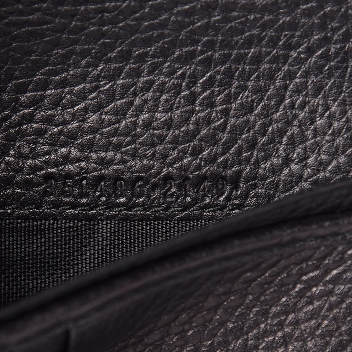 Gucci Pebbled Calfskin Medium Soho Zip Around Wallet Black 7 of 13