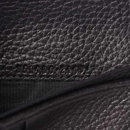 Gucci Pebbled Calfskin Medium Soho Zip Around Wallet Black 7 of 13
