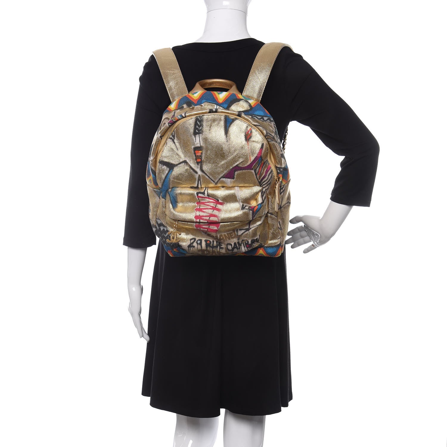 Chanel Graffiti Printed Canvas Street Spirit Backpack Multicolor 2 of 9