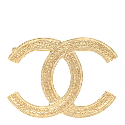 Chanel Metal CC Brooch Gold 1 of 5