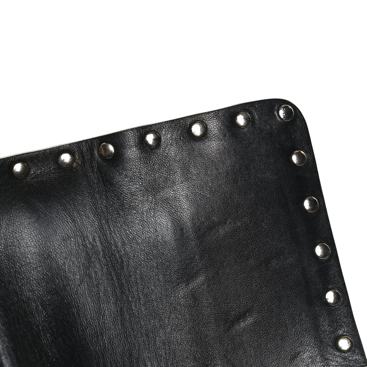 Lambskin Medium Rockstud Spike Shoulder Bag Black