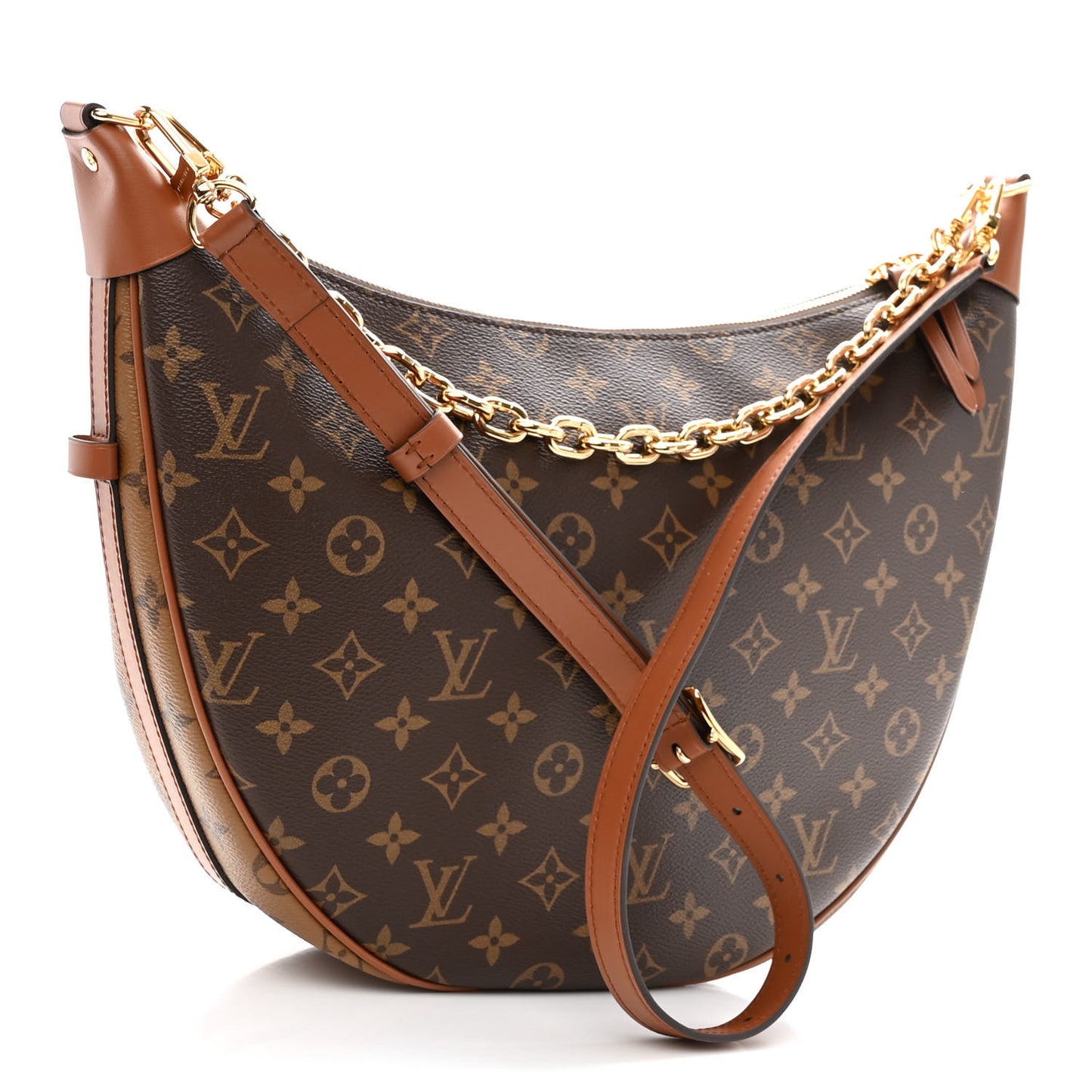 Reverse Monogram Loop Hobo