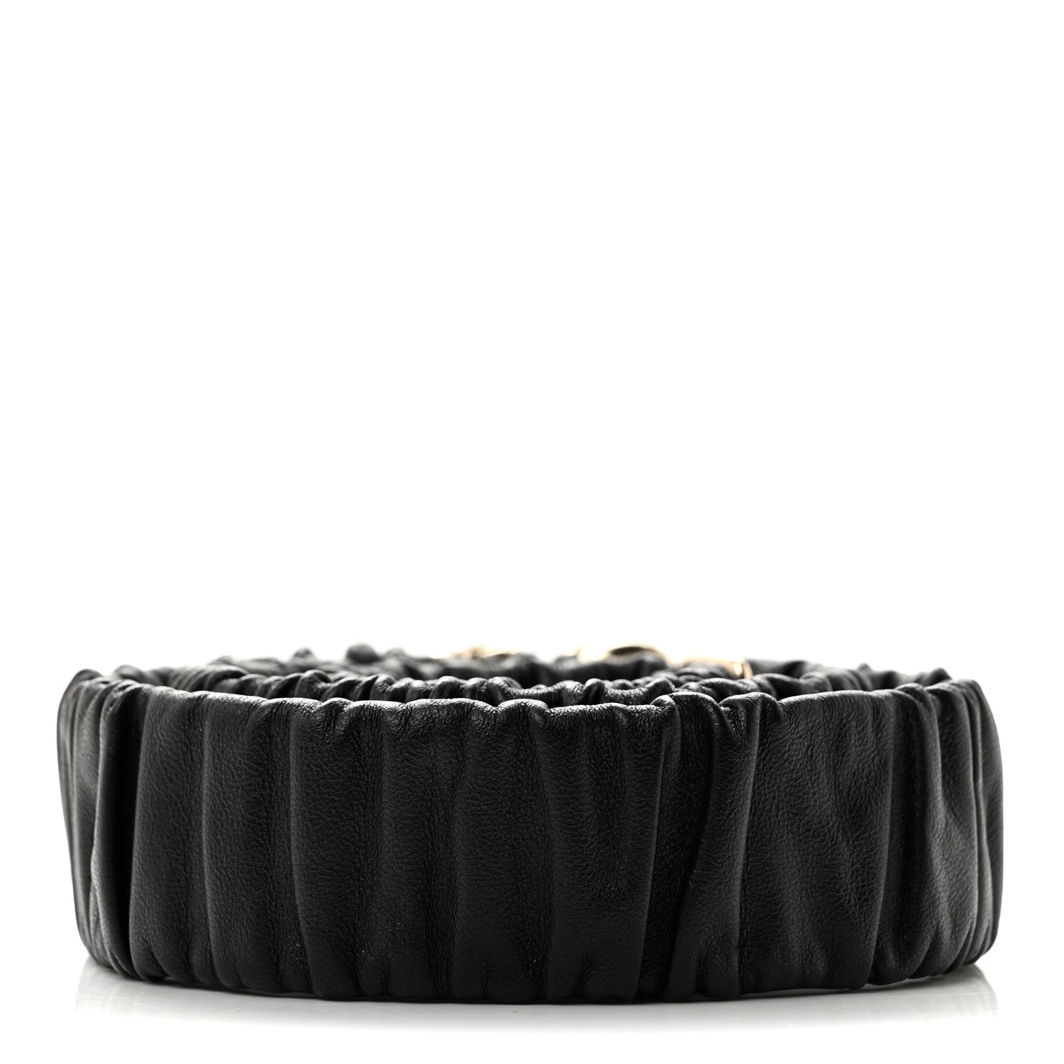 Chanel Calfskin Strass Ruched Rope CC Belt 80 32 Black 2 of 6
