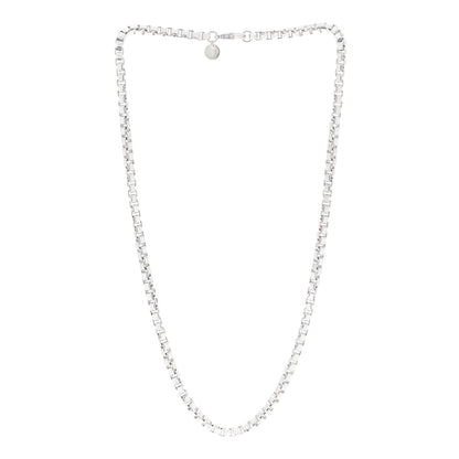 Tiffany Sterling Silver 4mm Venetian Link Necklace 3 of 7