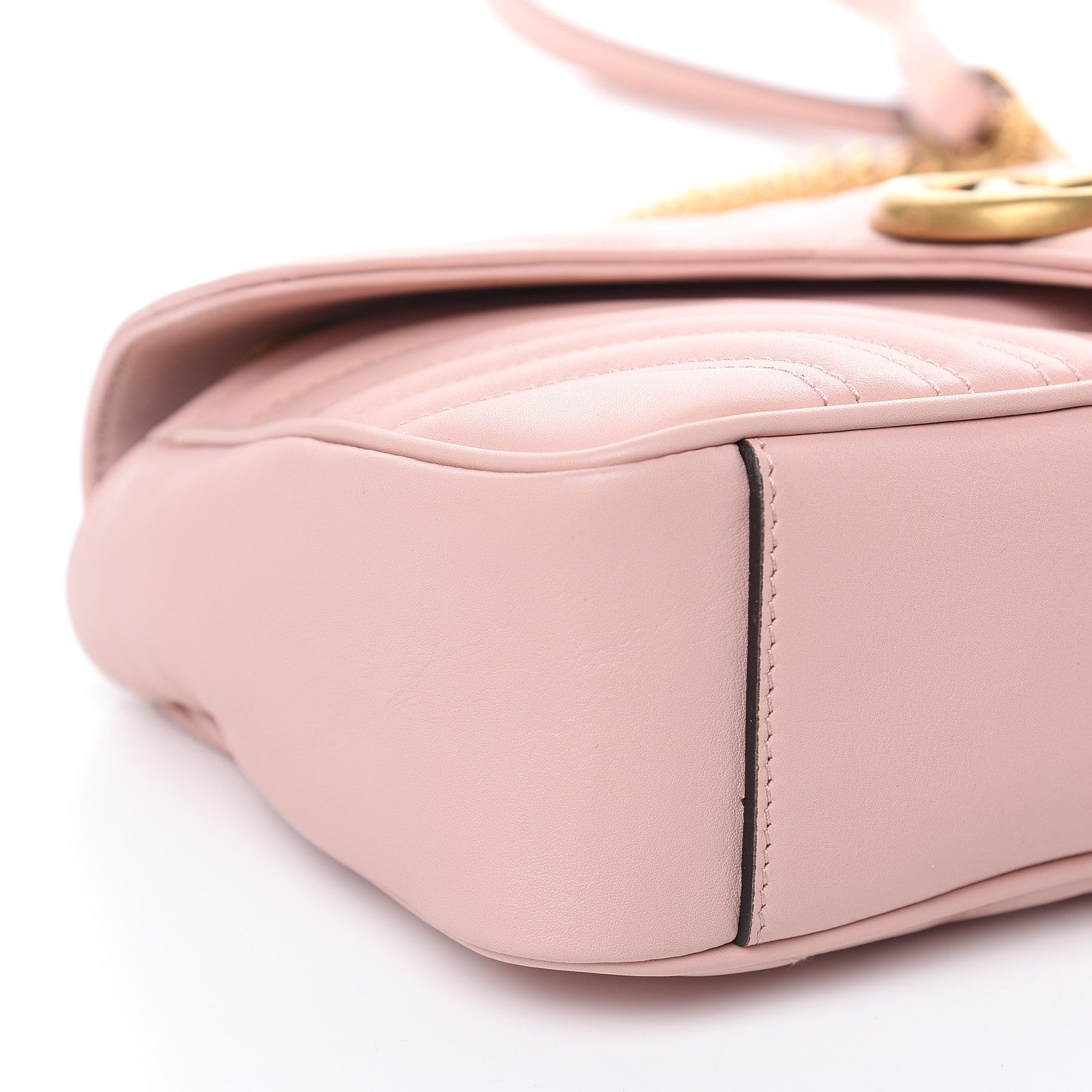 Gucci Calfskin Matelasse Small GG Marmont Shoulder Bag Perfect Pink 8 of 9