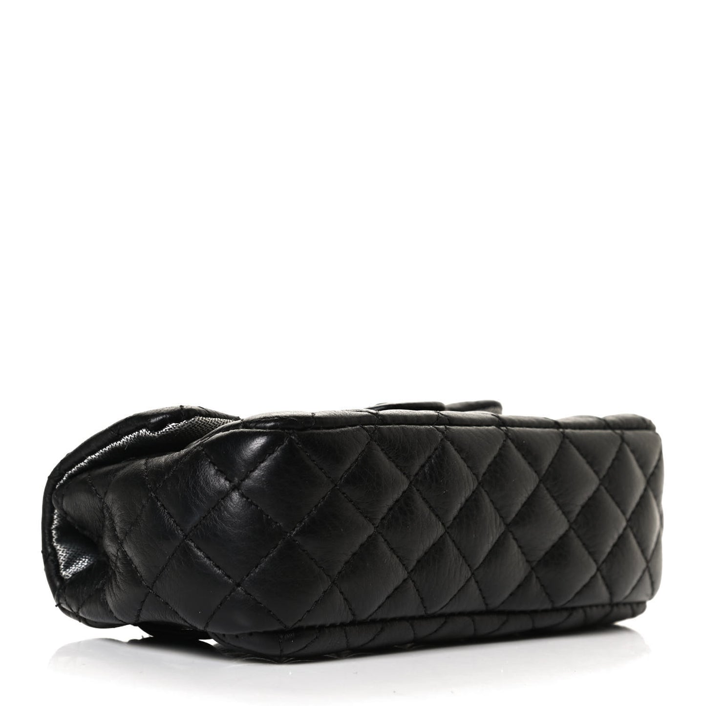 Calfskin Quilted CC Uniform Flap Belt Bag Black