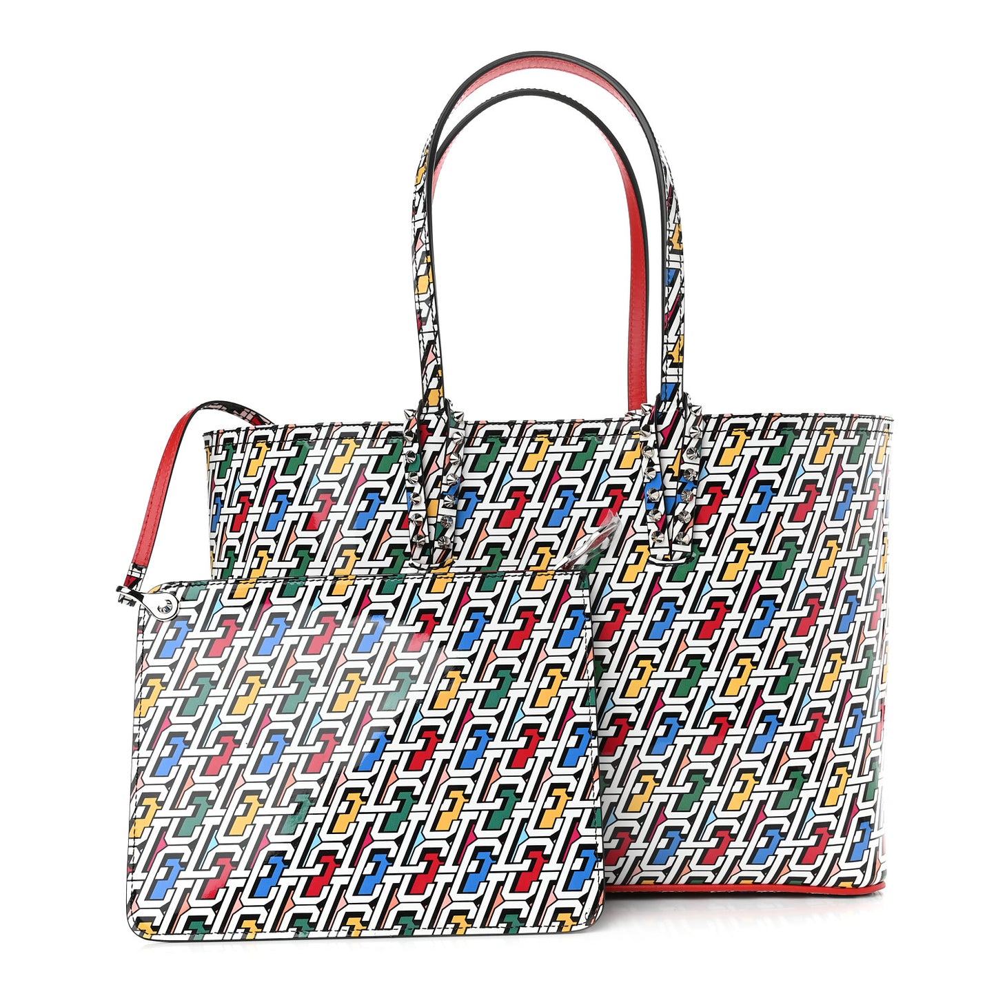 Patent Calfskin Small East West Cabata Tote Multicolor