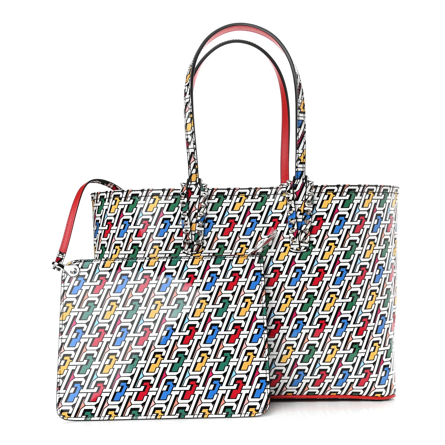 Christian Louboutin Patent Calfskin Small East West Cabata Tote Multicolor 3 of 9